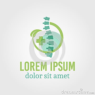 Spine diagnostic center isolated vector logo Vector Illustration