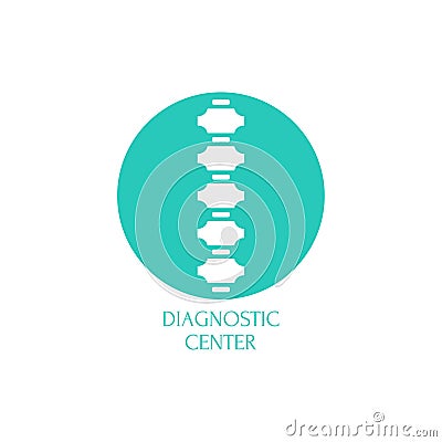 Spine diagnostic center. Vector Illustration