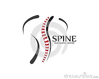 Spine diagnostics symbol logo template vector illustration design Vector Illustration