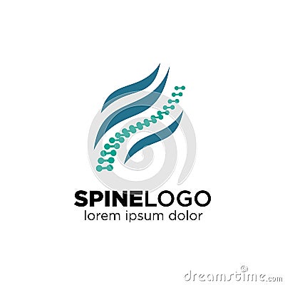 Spine Logo Clinic Medicine Backbone Health Illustration. Chiropractic Center Logo Icon Vector Stock Vector Illustration