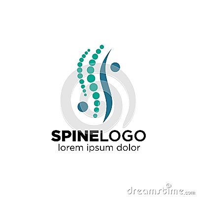 Spine Logo Clinic Medicine Backbone Health Illustration. Chiropractic Center Logo Icon Vector Stock Vector Illustration