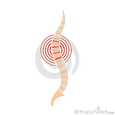 Spine osteoarthritis icon Vector Illustration