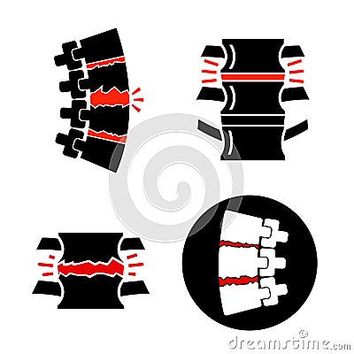 Spine osteoarthritis icon Vector Illustration
