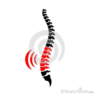 Spine pain vector icon Vector Illustration