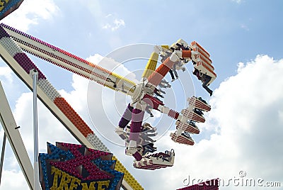 Spinner at the funfair Stock Photo