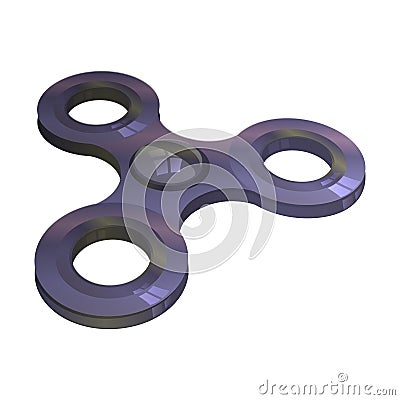 Spinner gray. volume. With glare on isolated Stock Photo