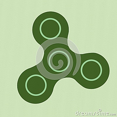 Spinner icon - toy for stress relief and improvement of attention span. Hand fidger spinner. Vector Illustration