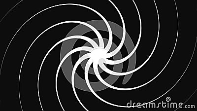 Spinner with many long tentacles, computer generated. 3d rendering of dynamic background with swirl shape Stock Photo