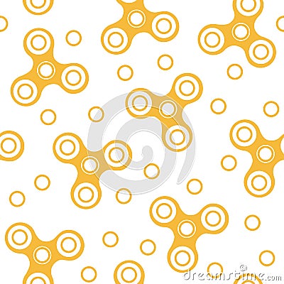 Spinner pattern - background with toy for stress relief and improvement of attention span. Vector Illustration