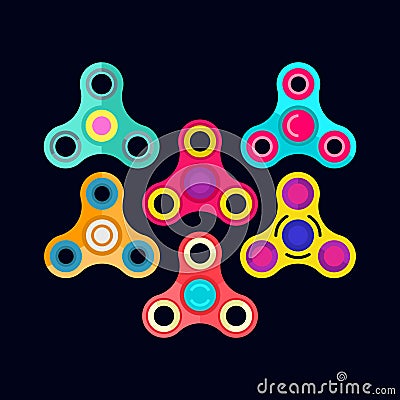 Spinners illustration Vector Illustration