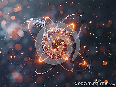 Spinning electrons Stock Photo