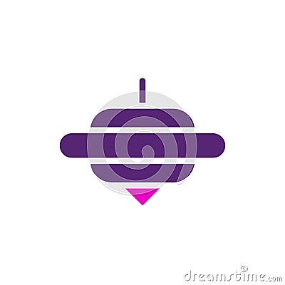 Spinning icon solid purple pink colour chinese new year symbol perfect Vector Illustration