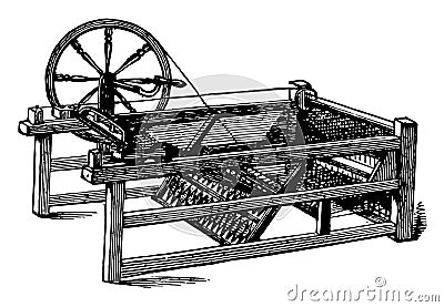 The Spinning Jenny, vintage illustration Vector Illustration