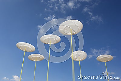 Spinning plates Stock Photo