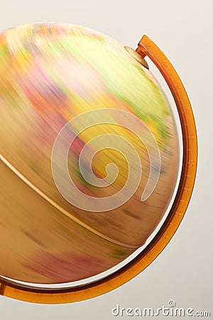 Spinning World Globe Toy Isolated Stock Photo