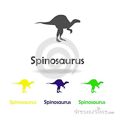 spinosaurus, dinosaur colored icon. Can be used for web, logo, mobile app, UI, UX Stock Photo