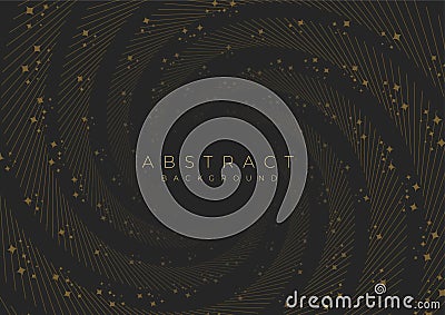 A spiral with abstract star luxury for background or cover Stock Photo