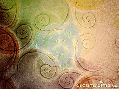 Spiral Art Pattern on Canvas Stock Photo