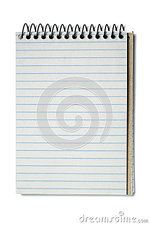 Spiral bound note pad Stock Photo