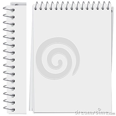 Spiral bound notepad page Vector Illustration