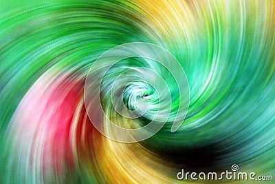 Spiral Christmas green yellow red blurred gradient background Stock Photo