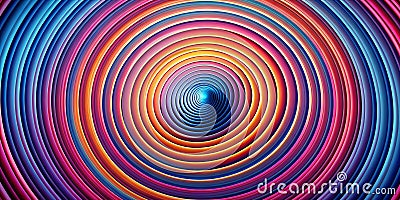 Spiral circle hypnosis abstract background Wave swirl illusion effect Sound effect vibration pattern Generative AI Stock Photo