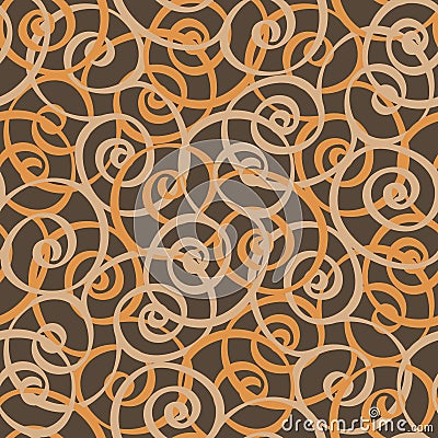 Spiral curls vector seamless tiling pattern Vector Illustration