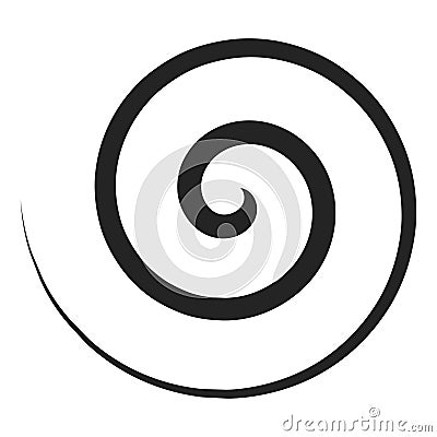 Spiral curve icon, shape and round pattern Vector Illustration