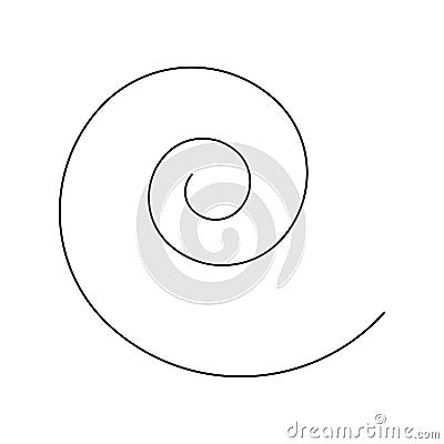 Spiral design element. Swirl, twirl, vortex, vertigo icon and symbol Vector Illustration