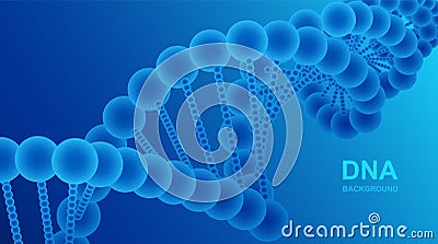 The spiral of the DNA molecule. Concept of innovative medical technologies. Vector Illustration