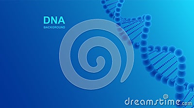 The spiral of the DNA molecule. Concept of innovative medical technologies. Vector Illustration