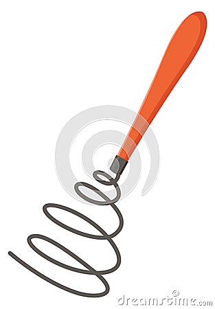 Spiral egg beater icon. Cartoon whisk. Kitchen tool Vector Illustration
