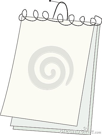 SPIRAL EMPTY NOTEBOOK Stock Photo