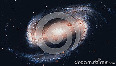 Spiral galaxy in the constellation Eridanus NGC 1300 Stock Photo