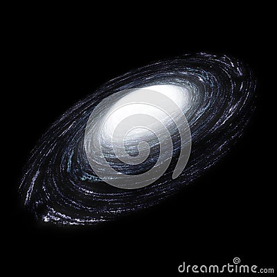 Spiral galaxy in deep space - abstract background Stock Photo