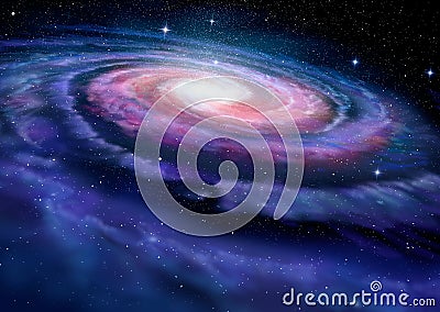 Spiral galaxy, illustration of Milky Way Cartoon Illustration