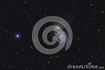 Spiral Galaxy M51 Stock Photo