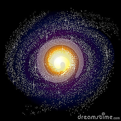 Spiral Galaxy - Milky Way Vector Illustration