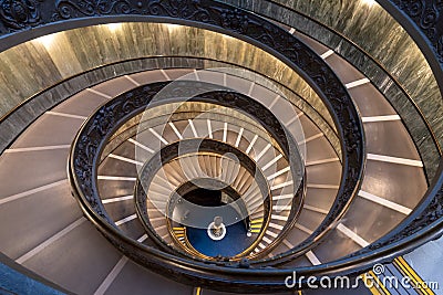 Helicoidal spiral staircases in Vatican museum rome Editorial Stock Photo