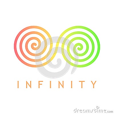 Spiral. Infinity icon. Logo design. Vector. Vector Illustration