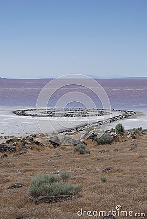 The Spiral Jetty Editorial Stock Photo