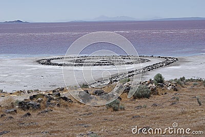 The Spiral Jetty Editorial Stock Photo