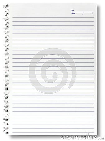 Spiral lined notebook Stock Photo