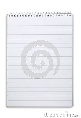 Spiral lined notebook Stock Photo