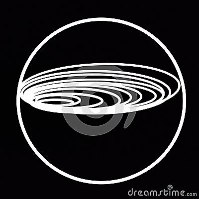 The spiral logos spans the earth Stock Photo