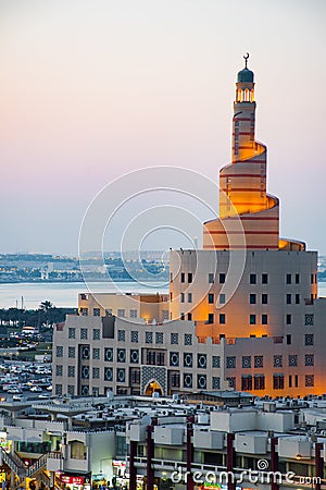 Spiral Mosque in Doha, Qatar Editorial Stock Photo