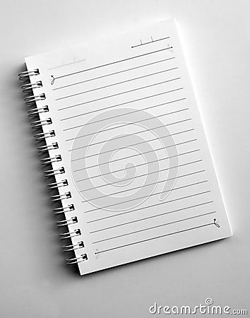 Spiral notepad Stock Photo