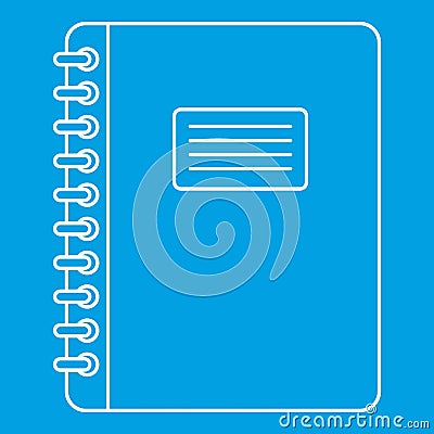 Spiral notepad icon outline Vector Illustration