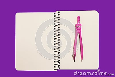 Spiral notebook with dividers Stock Photo