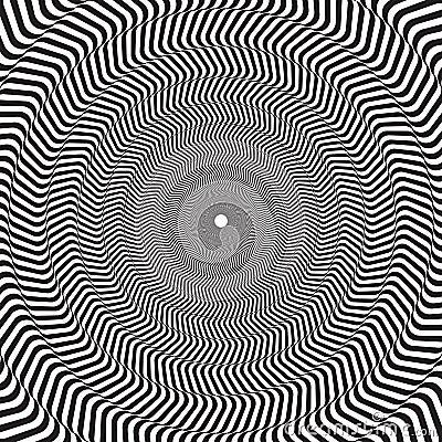 Spiral Optical Illusion Pattern Background. Vector Illustration